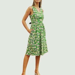 NWT! Atelier - New York Sleeveless Floral Pleated A Line Dress